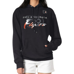 Philadelphia Flyers G-III 4Her by Carl Banks Shadow Logo Fleece Pullover Hoodie - Black Hoodies