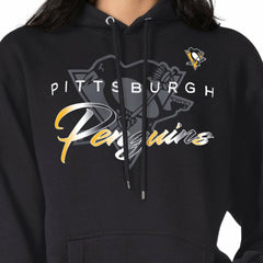 Pittsburgh Penguins G-III 4Her by Carl Banks Shadow Logo Fleece Pullover Hoodie - Black Hoodies