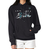 San Jose Sharks G-III 4Her by Carl Banks Shadow Logo Fleece Pullover Hoodie - Black Hoodies