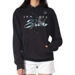 San Jose Sharks G-III 4Her by Carl Banks Shadow Logo Fleece Pullover Hoodie - Black Hoodies