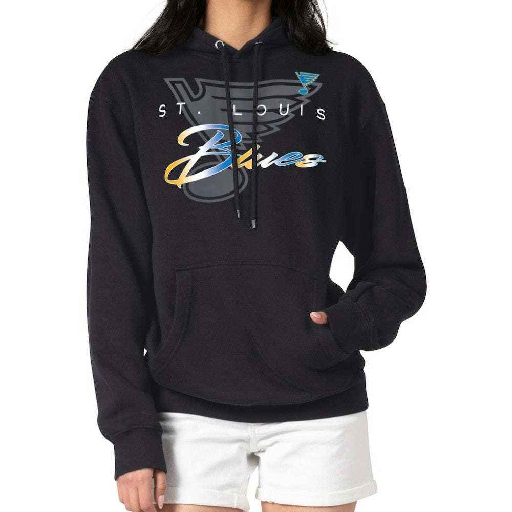 St. Louis Blues G-III 4Her by Carl Banks Shadow Logo Fleece Pullover Hoodie - Black Hoodies