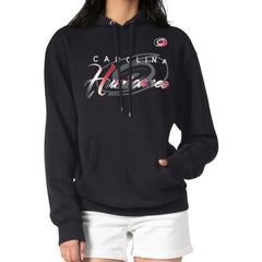 Carolina Hurricanes G-III 4Her by Carl Banks Shadow Logo Fleece Pullover Hoodie - Black Hoodies