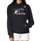 Calgary Flames G-III 4Her by Carl Banks Shadow Logo Fleece Pullover Hoodie - Black Hoodies