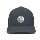 Edmonton Oilers Levelwear Rise Slate & Snow Structured Flex Hat - Charcoal Hats