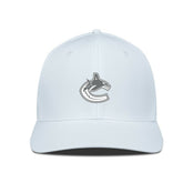 Vancouver Canucks Levelwear Rise Slate & Snow Structured Flex Hat - White Hats