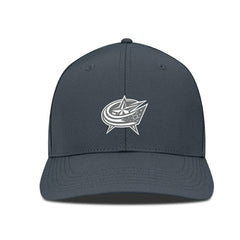 Columbus Blue Jackets Levelwear Rise Slate & Snow Structured Flex Hat - Charcoal Hats