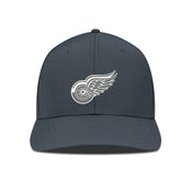 Detroit Red Wings Levelwear Rise Slate & Snow Structured Flex Hat - Charcoal Hats