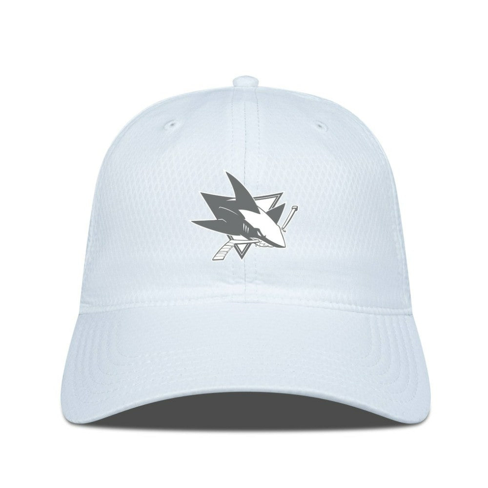 San Jose Sharks Levelwear Matrix Slate & Snow Unstructured Adjustable Hat - White Hats