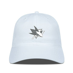 San Jose Sharks Levelwear Matrix Slate & Snow Unstructured Adjustable Hat - White Hats