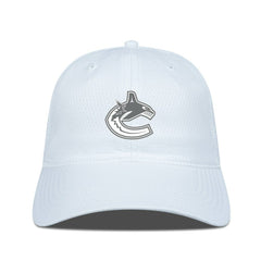 Vancouver Canucks Levelwear Matrix Slate & Snow Unstructured Adjustable Hat - White Hats