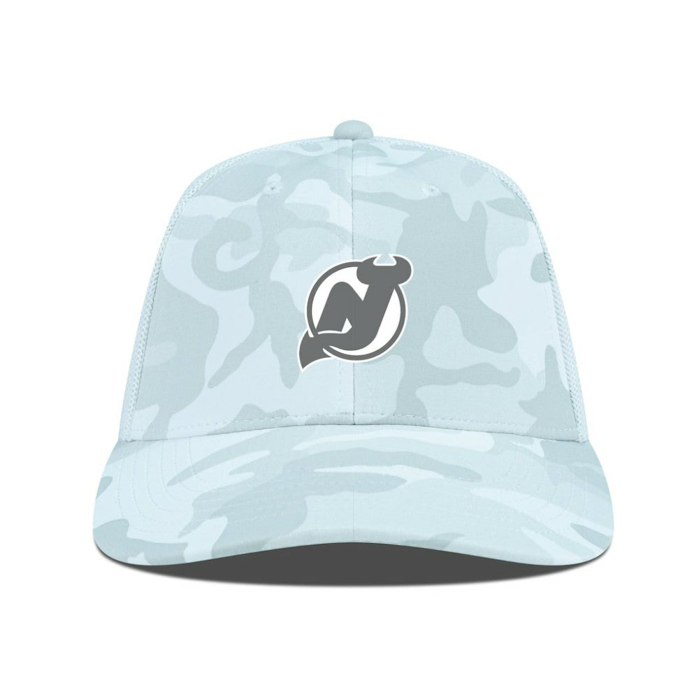 New Jersey Devils Levelwear Clash Slate & Snow Meshback Flex Hat - Camo Jerseys