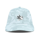 San Jose Sharks Levelwear Clash Slate & Snow Meshback Flex Hat - Camo Hats