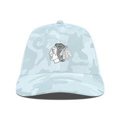 Chicago Blackhawks Levelwear Clash Slate & Snow Meshback Flex Hat - Camo Hats
