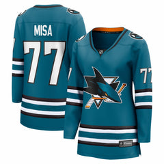 Michael Misa San Jose Sharks Fanatics Women's Breakaway Jersey - Teal Jerseys