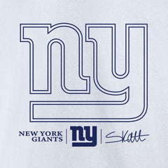 Cam Skattebo New York Giants Tonal Player Name & Number T-Shirt - White for sale