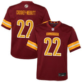 Jacory Croskey-Merritt Washington Commanders Youth Team Game Jersey - Burgundy online