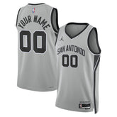San Antonio Spurs Jordan Brand Unisex Swingman Custom Jersey - Statement Edition - Silver for sale