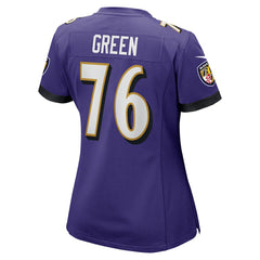 Kenyon Green Baltimore Ravens Women's Team Game Jersey - Purple cheap