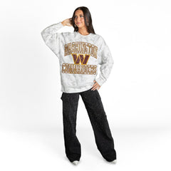 Washington Commanders Gameday Couture Women's Whiteout Oversized Premium Fleece Sweatshirt - Arctic Camo sale