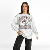 Denver Broncos Gameday Couture Women's Whiteout Oversized Premium Fleece Sweatshirt - Arctic Camo cheap