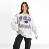 New England Patriots Gameday Couture Women's Whiteout Oversized Premium Fleece Sweatshirt - Arctic Camo on sale