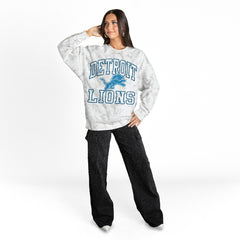 Detroit Lions Gameday Couture Women's Whiteout Oversized Premium Fleece Sweatshirt - Arctic Camo discount