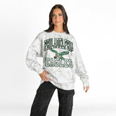Philadelphia Eagles Gameday Couture Women's Whiteout Oversized Premium Fleece Sweatshirt - Arctic Camo on sale