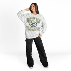 Green Bay Packers Gameday Couture Women's Whiteout Oversized Premium Fleece Sweatshirt - Arctic Camo for sale