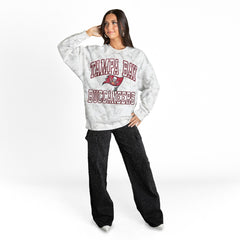 Tampa Bay Buccaneers Gameday Couture Women's Whiteout Oversized Premium Fleece Sweatshirt - Arctic Camo for sale