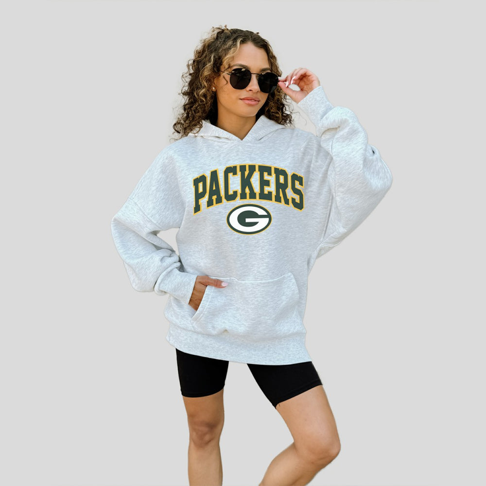 Green Bay Packers Gameday Couture Women's Fan Edition Premium Weight Hoodie - Ash sale
