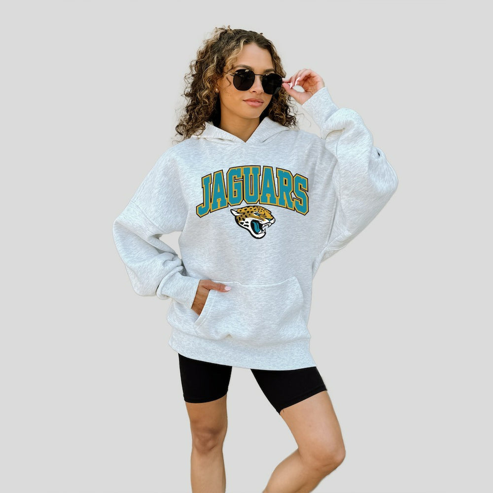 Jacksonville Jaguars Gameday Couture Women's Fan Edition Premium Weight Hoodie - Ash on sale