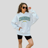 Los Angeles Chargers Gameday Couture Women's Fan Edition Premium Weight Hoodie - Ash for sale