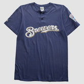 Milwaukee Brewers Majestic 2000s T-Shirt Navy Vintage