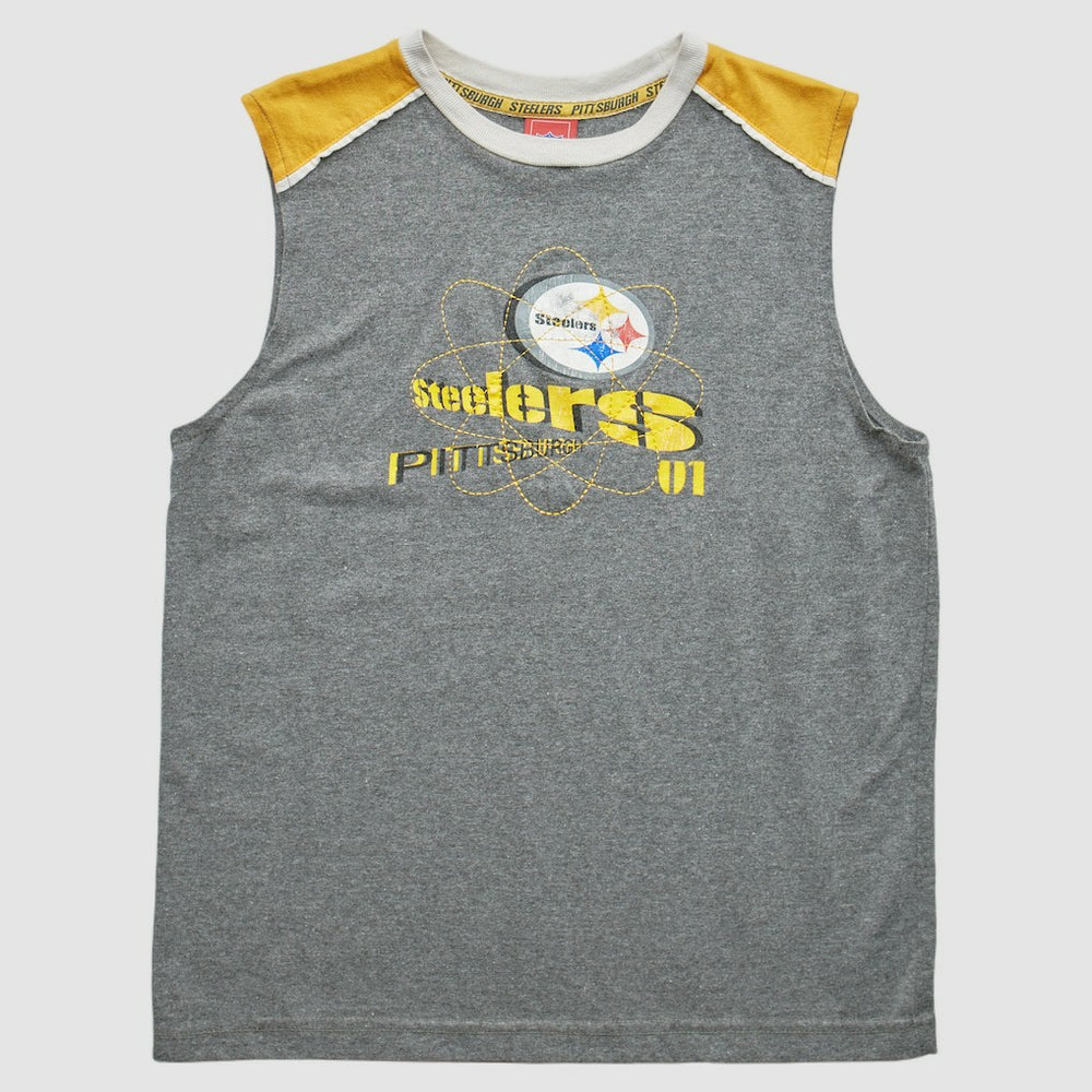 Pittsburgh Steelers NFL 2000s Pullover Tank - Heather Gray Vintage online