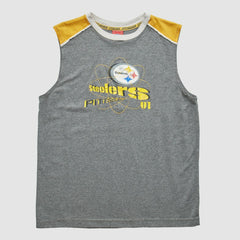 Pittsburgh Steelers NFL 2000s Pullover Tank - Heather Gray Vintage online