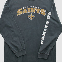 New Orleans Saints NFL 2000s Long Sleeve T-Shirt - Black Vintage online