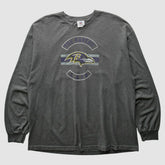 Baltimore Ravens NFL 2010s Long Sleeve T-Shirt - Dark Heather Gray Vintage cheap