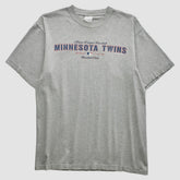 Minnesota Twins Majestic 2002 T-Shirt Heather Gray Vintage