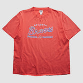 Atlanta Braves Lee Apparel 2000s T-Shirt Red Vintage