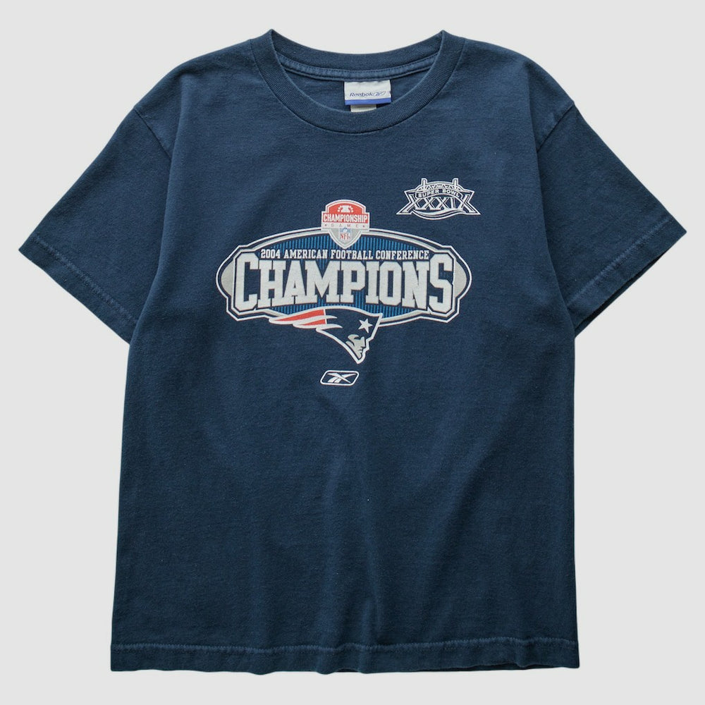 New England Patriots Reebok 2004 T-Shirt - Navy Vintage discount