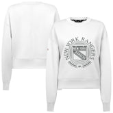 New York Rangers Levelwear Women's Slate & Snow Sponge Tri-Blend Sweatshirt - White Sweatshirts