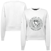 Pittsburgh Penguins Levelwear Women's Slate & Snow Sponge Tri-Blend Sweatshirt - White Sweatshirts