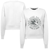 San Jose Sharks Levelwear Women's Slate & Snow Sponge Tri-Blend Sweatshirt - White Sweatshirts