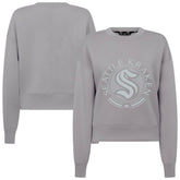 Seattle Kraken Levelwear Women's Slate & Snow Sponge Tri-Blend Sweatshirt - Gray Sweatshirts