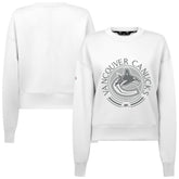 Vancouver Canucks Levelwear Women's Slate & Snow Sponge Tri-Blend Sweatshirt - White Sweatshirts