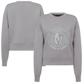 Vegas Golden Knights Levelwear Women's Slate & Snow Sponge Tri-Blend Sweatshirt - Gray Sweatshirts