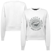 Minnesota Wild Levelwear Women's Slate & Snow Sponge Tri-Blend Sweatshirt - White Sweatshirts