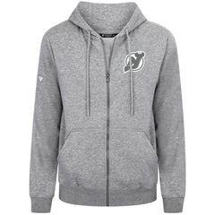 New Jersey Devils Levelwear Podium Chenille Logo Full-Zip Hoodie - Gray Jerseys