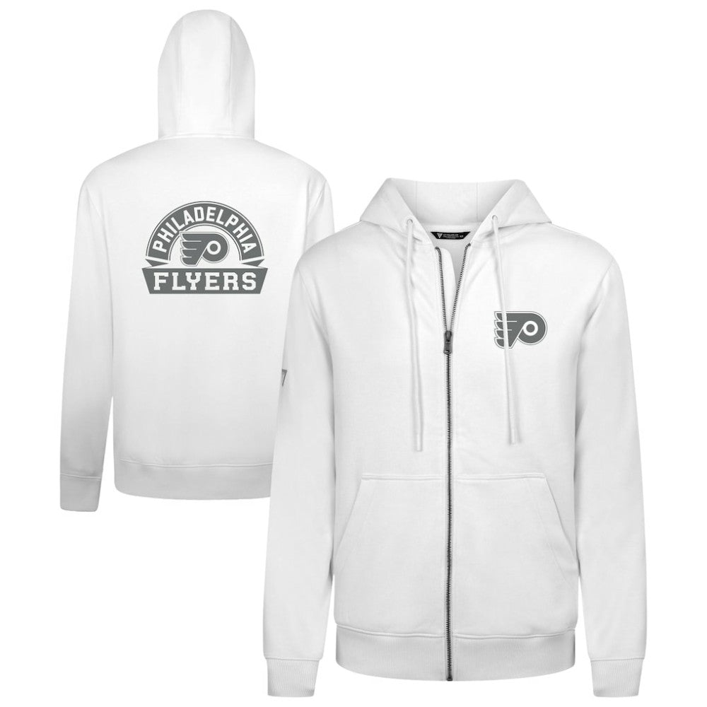 Philadelphia Flyers Levelwear Podium Chenille Logo Full-Zip Hoodie - White Hoodies