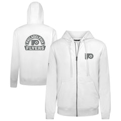 Philadelphia Flyers Levelwear Podium Chenille Logo Full-Zip Hoodie - White Hoodies